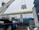 Large Crane Lifting Equipment Outdoors in an Industrial Setting