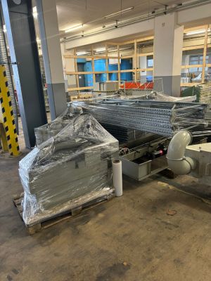 Industrial Equipment Wrapped for Storage in a Factory or Warehouse Space