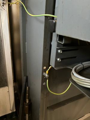 Electrical Ground Connection on a Metal Structure in an Industrial Setting