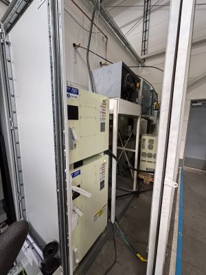 Industrial HVAC Equipment in a Functioning Indoor Setting Showcasing Wiring and Machinery