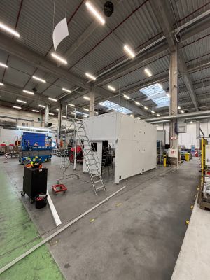 Industrial Factory Interior with Equipment and Machinery in a Manufacturing Environment